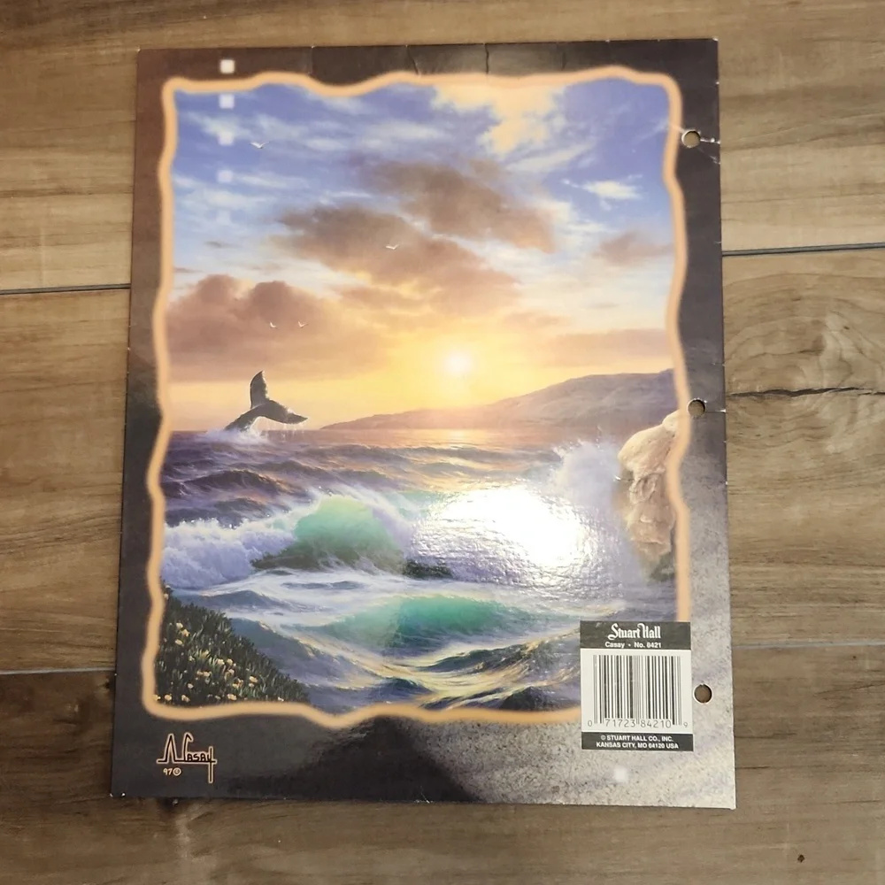 Anthony Casay ocean scene school folder Stuart Hall from 1997